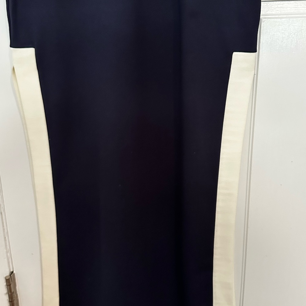 STAUD Navy Maxi Dress with Cream Accent Panels - Picture 7 of 7